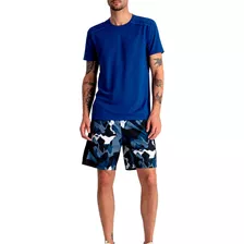 Pantaloneta Gef Hombre Wayrun Azul