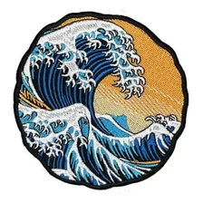 Parche Bordado Great Wave Off Kanagawa Para Chaquetas, Ropa,