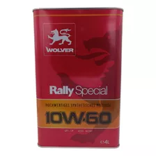 Aceite Lubricante 10w60 Rally Special Sm/a3/b3 Wolver 4lts