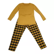 Pijama De Dama,cuadrille De Pilu,con Remera De ALG T.2 Al 5 