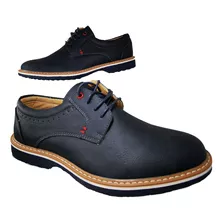 Zapatos De Hombre Casual Oxfords Azul 889 - Zapatillaschile