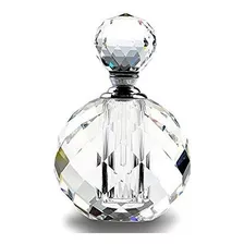 H-d Crystal Art Deco Vintage Style Perfume Bottles Empty Gla