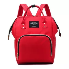 Mochila Maternidade Multifuncional Moderna E Térmica Living Cor Vermelho