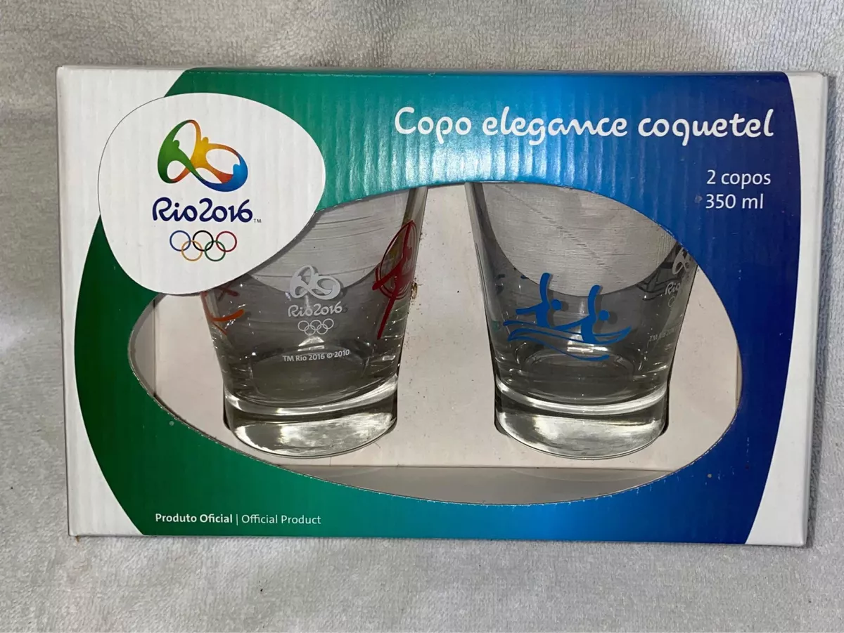 Olimpíadas Rio Conjunto De Copo De Vidro Rio 2016 Olimpíadas