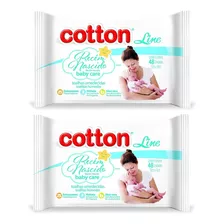 Kit 2 Toalha Umedecida Cotton Line Recém Nascido 2x48 Lenços