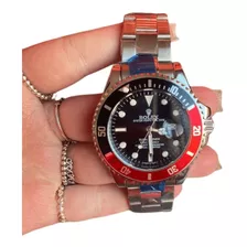 Relógio Rolex Submariner Prata Com Preto Bisel Misto Preto V