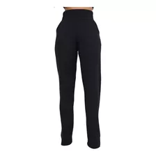 Calça Pantalona Viscolycra Feminina Canelada Cós Largo 