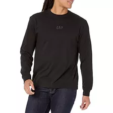 Gap Playera De Manga Larga Con Logo Para Hombre, Ajuste Rel