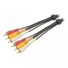 Cabo 3rca X 3rca Tebera Coaxial Gold 10 Metros