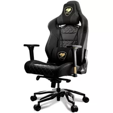 Silla De Escritorio Cougar Armor Titan Pro Gamer Ergonómica Negra Y Royal Con Tapizado De Cuero Sintético Y Gamuza Sintética