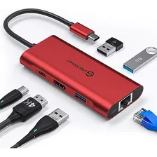 Adaptador Multipuertos Utechsmart 6 En 1 Usb C A Hdmi