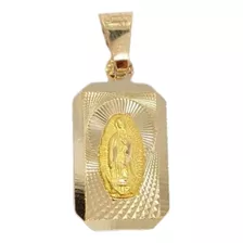 Medalla Oro Amarillo De 10k Rectangular Virgen De Guadalupe