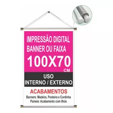 Banner Personalizado Faixa 100x70cm Arte Inclusa