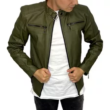 Chaqueta Chamarra Cuero Sintetico Para Hombre Slim 4 Colores