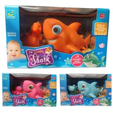 Mordedor Brinquedo Boneco Tubarão Family Shark Sem Ftalatos 