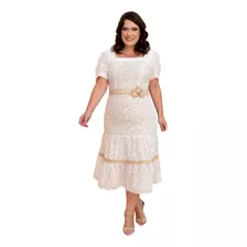 Vestido Midi Voil Kauly ( 3828 ) Moda Evangelica