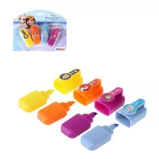 Kit 4 Marca Texto Infantil Escolar Criança Disney