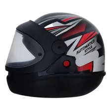 Capacete Para Moto Integral Ebf Capacetes New Spark Automático Bolt Vermelho Style Brilhante Fosco Tamanho 58 