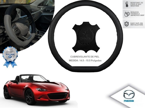 Cubrevolante Negro Piel Tipo Forma D Chato Mazda Mx5 2023 Foto 2