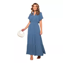 Vestido De Festa Longo Elegante Decotado Em V Linha Premium