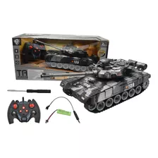 Tanque De Guerra A Control Remoto Luces Y Sonido Recargable