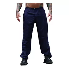 Calça Tactel Sem Forro Masculina Academia Faixa Lateral