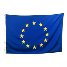 Bandeira Da União Europeia 2panos (1,28 X 0,90) Bordada