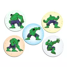 Kit 40 Adesivos 3,5cm O Incrível Hulk