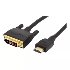 Amazon Basics Cable Adaptador Hdmi A Dvi, Negro, 3 Pies