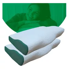 2 Travesseiro Magnetico Ideal Para Ciatico Hernia De Disco Cor Branco