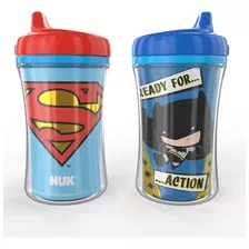 Nuk Insulated Hard Spout Sippy Cup, Justice League, 9 Oz, 2-