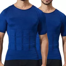 2pz Playera Faja Reductora Modeladora Playera Corta Hombre