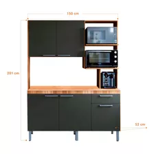 Mueble De Cocina Compacta 150 Con Tapa Premium La Tentación