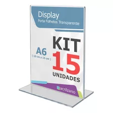 Display De Mesa T Papel Folha A6 10x15cm - Kit 15