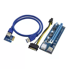 Cabo Riser Card Pci X16 Pci-e X1 Usb 30cm U34 P/ Mineração