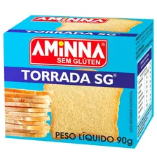 Aminna Torrada Sem Açúcar Sem Glúten E Sem Lactose 90g