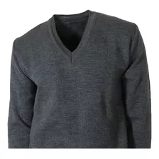 Sweater Buzo Hombre Pullover Escote V Lana Abrigo