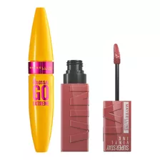 Kit Labial Superstay Vinyl Ink Cheeky+ Máscara The Colossal