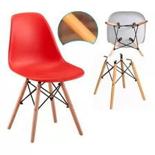 Silla Fija Eames Kd10 Para Comedor Cocina Restaurantes Roja