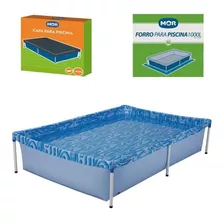 Piscina Infantil 1000 Litros + Capa + Forro Mor