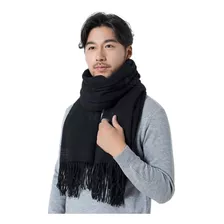 Cachecol Echarpe Manta Pashmina Lenço Xale Preto Longo Frio