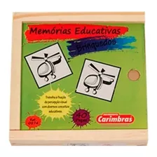 Jogo Memórias Educativas Brinquedos Madeira Tema Brinquedos