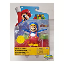 Penguin Mario With Coin - Figura Colección Super Mario