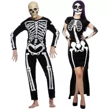 Disfraz De Pareja Esqueleto Muerte Halloween Terror Fiesta 1