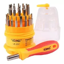 Kit Jogo Ferramenta 31 Peças Chaves Alen Torx Fenda Philips