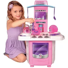 Mini Cozinha Infantil Presente Menina Big Star Fogão Pia