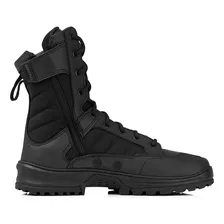 Bota Invictus Interceptor Preto Coturno Cordura Tatico Ziper