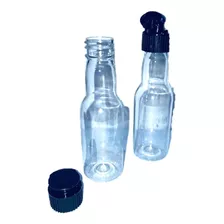 50 Botella Salsera 50ml Con Tapa Flip Top Ciega Envase Salsa