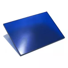 Chapa De Acrílico Cor Azul Translucido 50cm X 50cm X 3mm