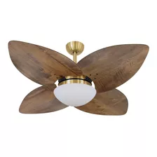 Ventilador Teto Volare Dourado Dunamis Rádica 110v Imbuia Cor Das Pás Freijó Diâmetro 120 Cm Frequência 127v Material Das Pás Mdf Quantidade De Pás 4 127v